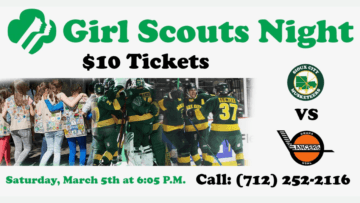Girl Scout Night at Sioux City Musketeers