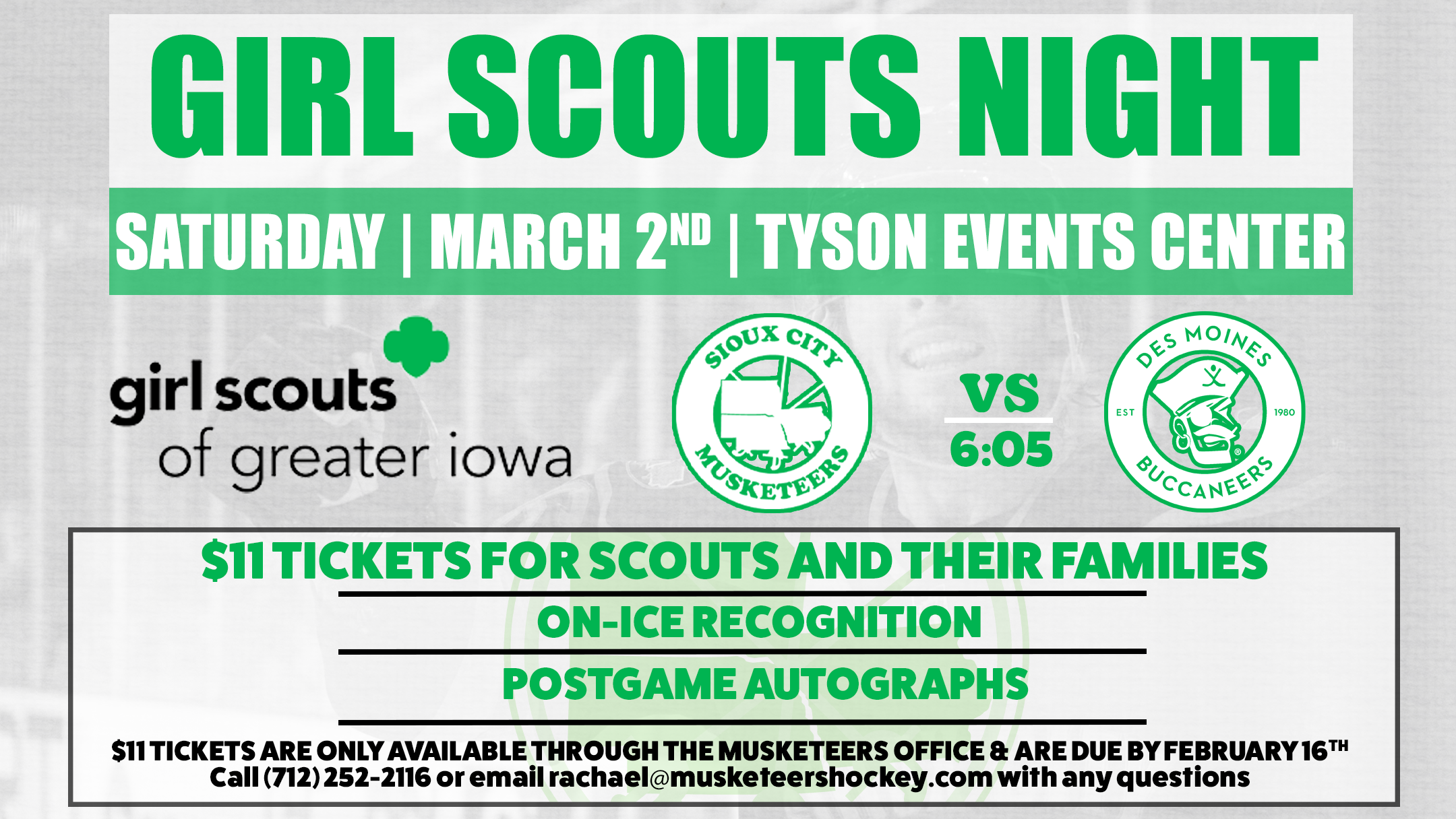 Girl Scout Night at Musketeer Hockey The Hub